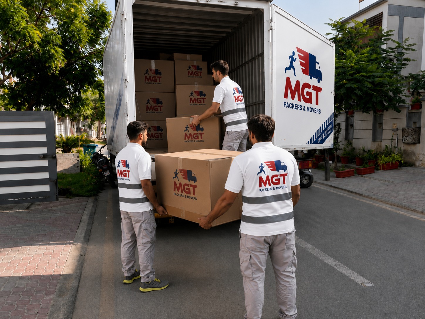 MGT Packers & Movers team ready for a move